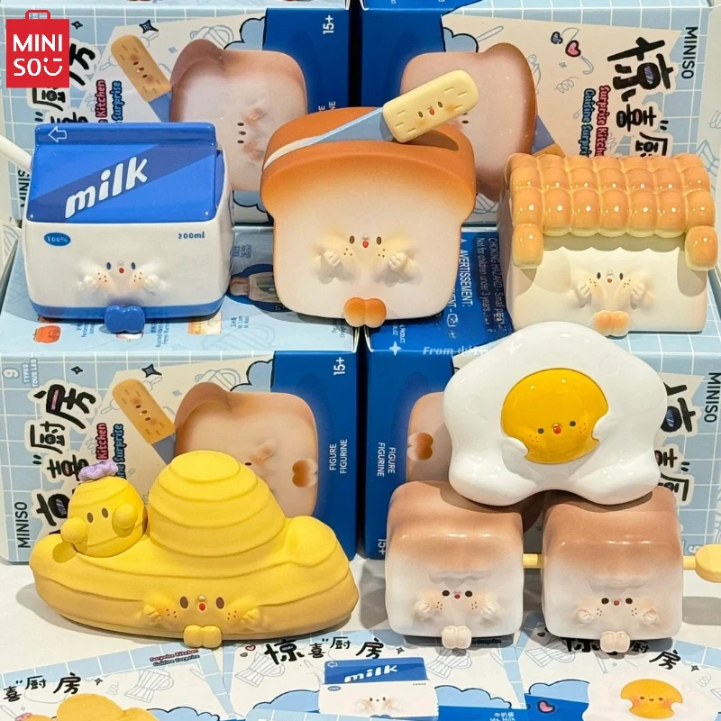 Фото MINISO придерживающаяся лица сюрприз кухня тема искусственная Милая модель еды торжественные украшения детские игрушки подарки на день рождения №1