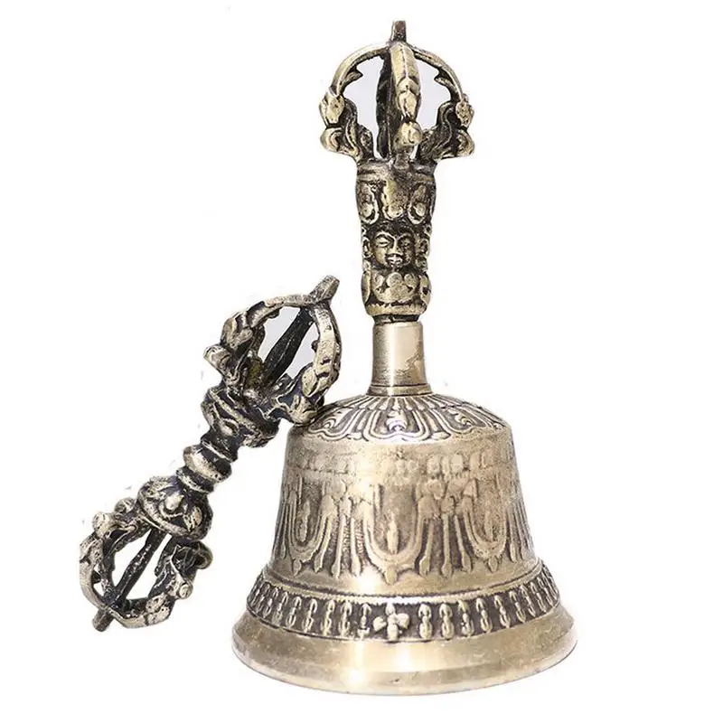

Tibetan Buddhist Meditation Bell And Dorje Set Dharma Objects Bell Of Enlightenment Hand Bell Meditation & Prayer Bells Dorje