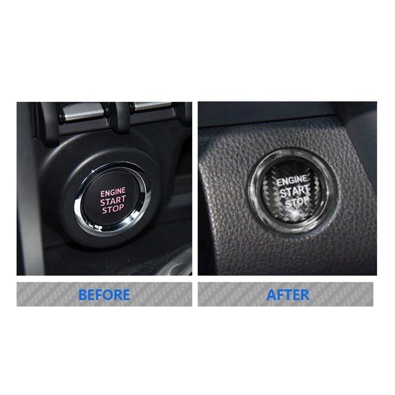 Наклейка из углеродного волокна для кнопки старта и остановки двигателя