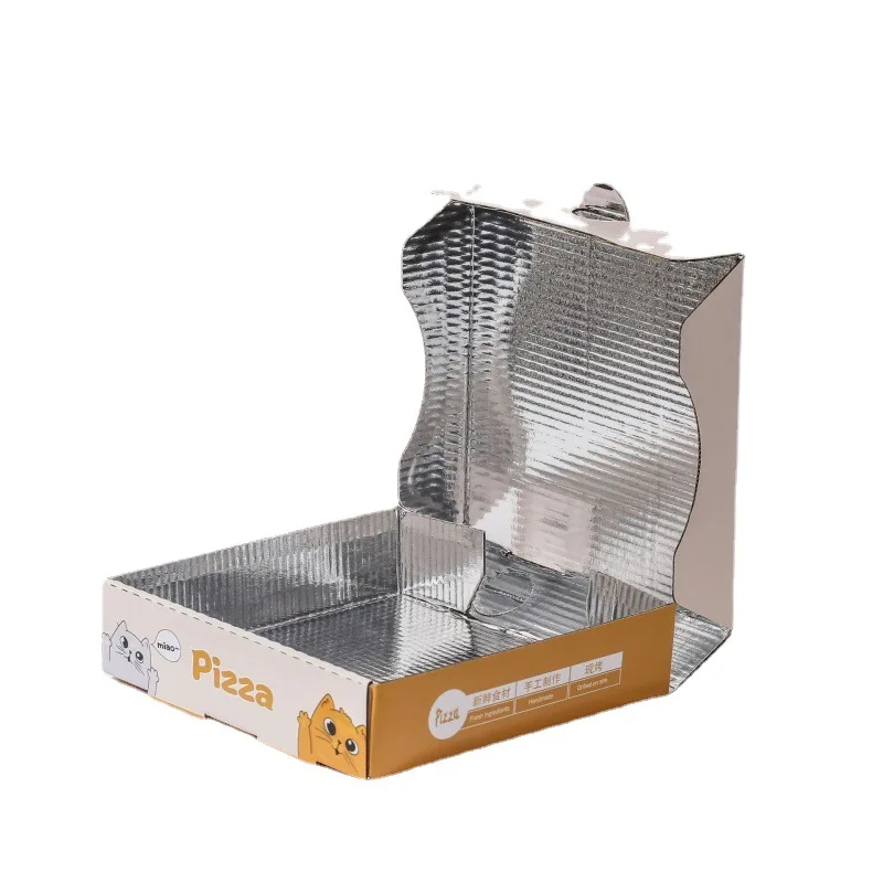 

100PCS Kraft Paper Corrugated Oil-Proof Pizza Takeaway Packing Box