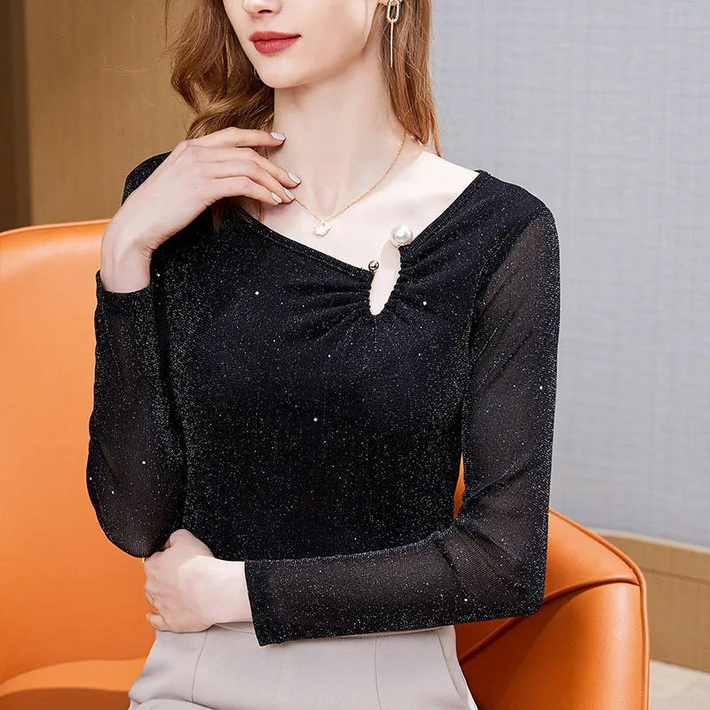 Женская футболка с длинным рукавом черная однотонная большие размеры весна 2022 |