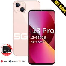 2021 mais novo i13 pro smartphone versão global 5g celular tela cheia 6.3 Polegada 16 + 512gb 6800mah 24 48mp desbloqueado telefone móvel (3)