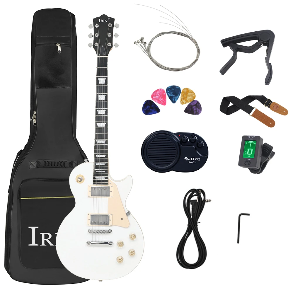 

6 String LP Electric Guitar 22 Frets Maple Body Electric Guitarra with Bag Amp Tuner Capo Strap Picks Guitar Parts & Accessories