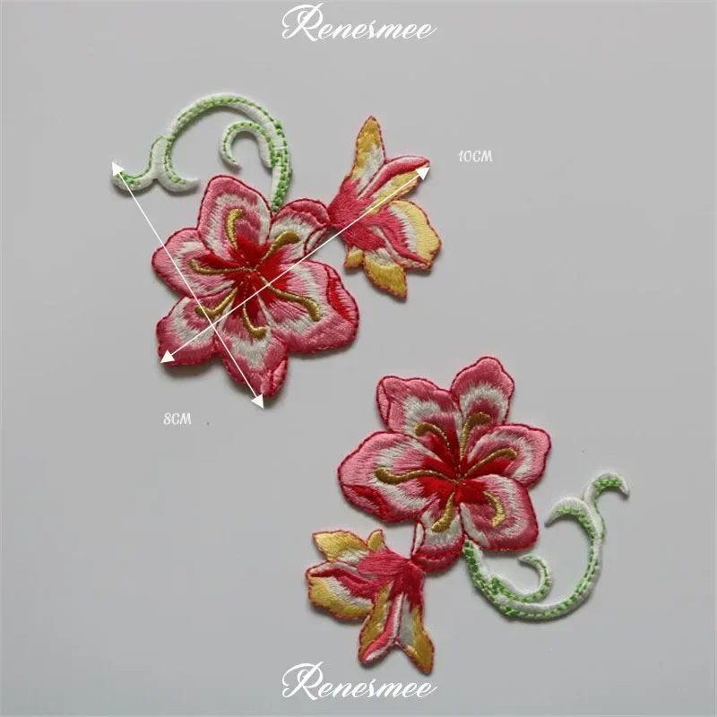3 шт. Цветочная аппликация для одежды вышивка нашивка ткань наклейка на утюжок