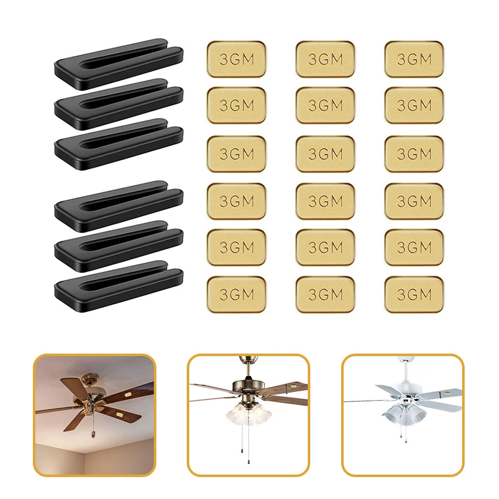 

6 Sets Ceiling Fan Blades Balancing Kits Metal Fans Adhesive Weights