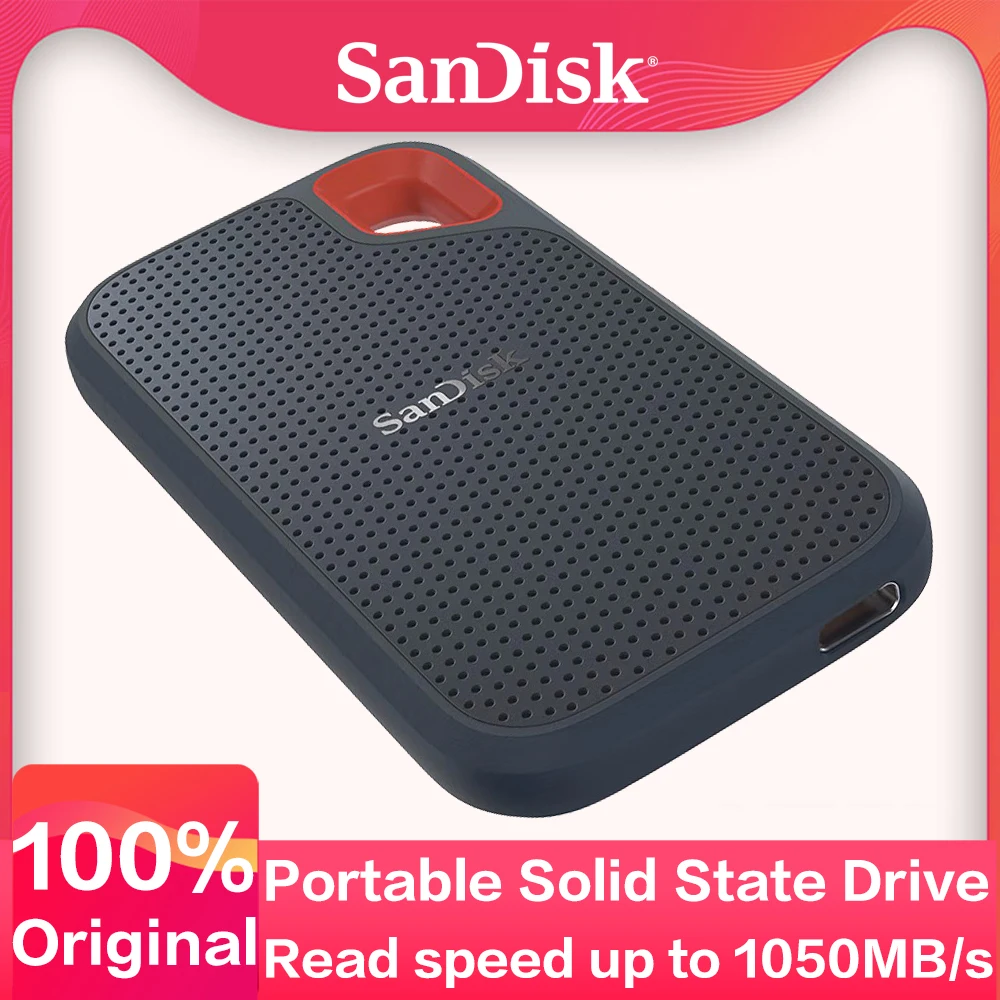 SanDisk Extreme E61 Portable SSD V2 USB3.2 Gen 2 Type C External Solid State Drive Storage Disk Hard Drive Mobile Storage Drive 1
