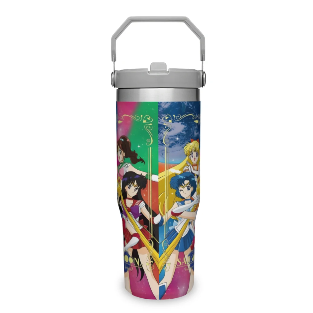 Портативная автомобильная чашка Сейлор Мун из нержавеющей стали 304 стакан для