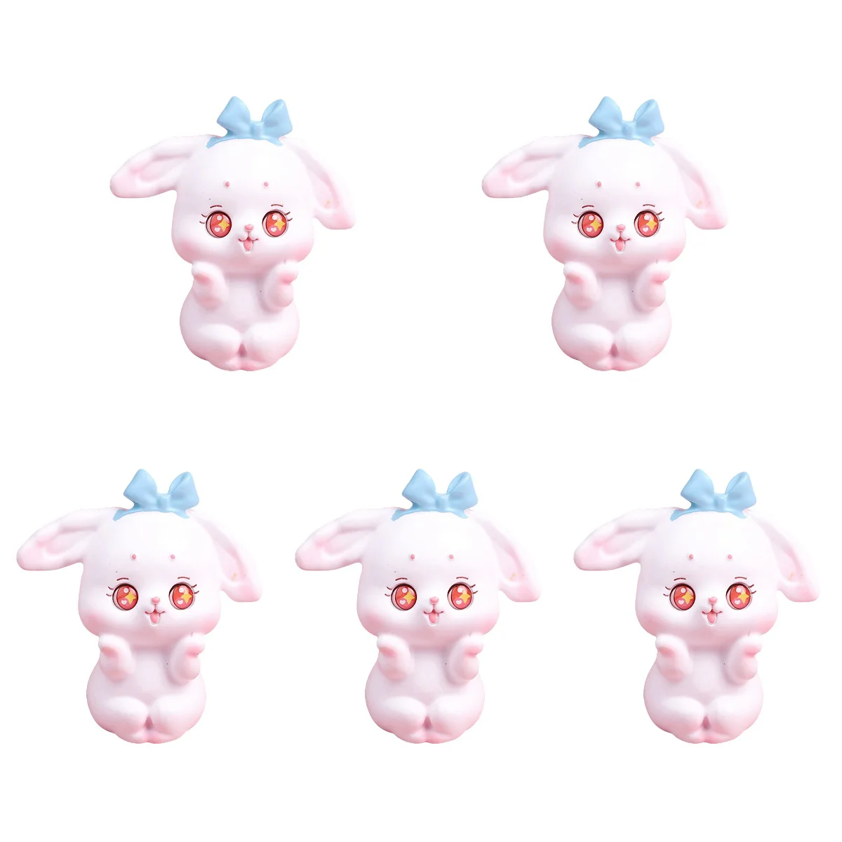 

5x Diy Decor Accessory For Home Rabbit Cartoon Rabbit Ornament Samll Figurine for Craft Landscape DIY Home