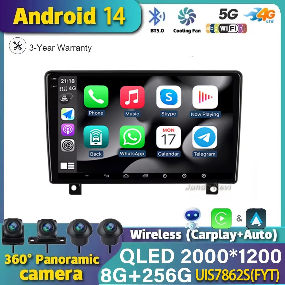 Автомобильный Android 14 для Opel Astra H 2006-2014 9 дюймов радио мультимедиа Carplay навигация GPS