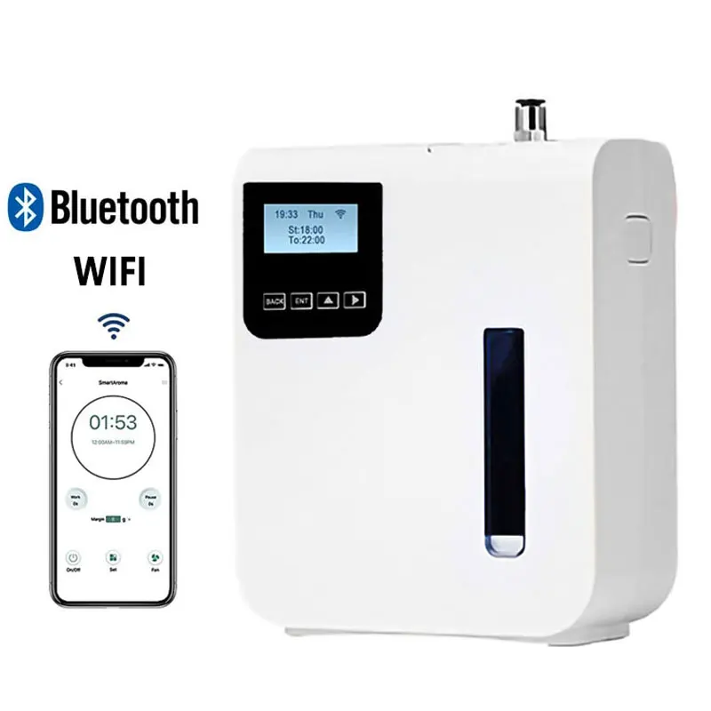 Difusor de Aroma de aceite esencial inteligente, máquina de fragancia automática con temporizador Bluetooth y WiFi, 300ML, hogar y Hotel