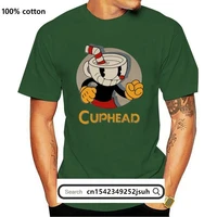 new cuphead logo portrait circle mens graphic t shirt women t shirt