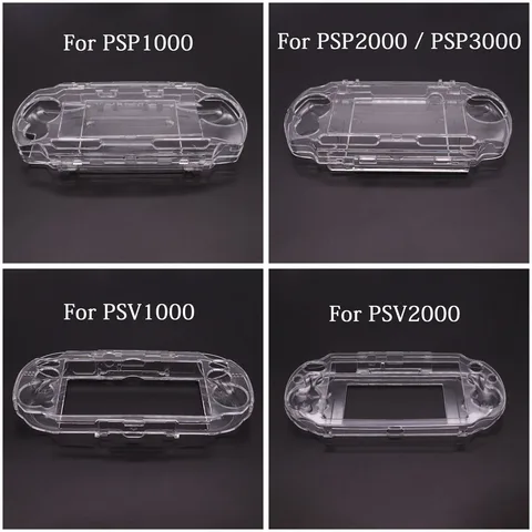 Прозрачный Кристаллический Жесткий Защитный Чехол Для PS Vita PSV 1000 2000 PSP Go, Совместимый С Двойным Экраном Nintendo 3DS
