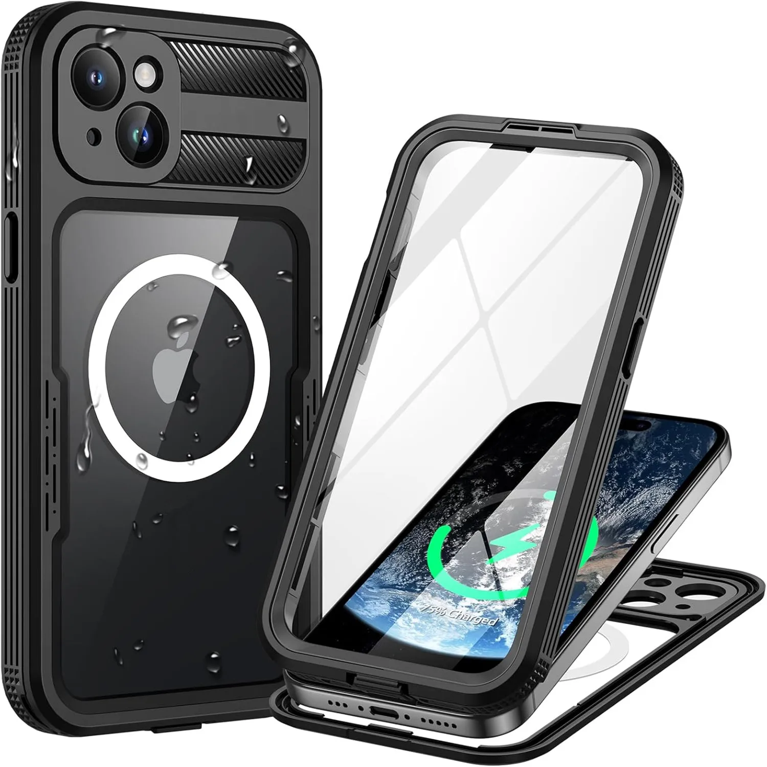 Стандартный водонепроницаемый чехол для телефона IP68 iPhone 16 Pro Max 14 сенсорный экран