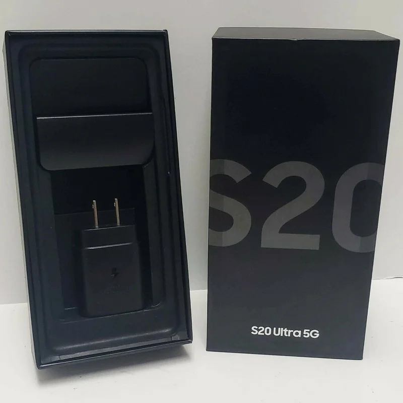 

Gray Box For Samsung S20 Ultra 5G Empty Retail Box With Full Accessories EU/UK/US/Wall S20 Ultra Charger Cable Earbud Earphone