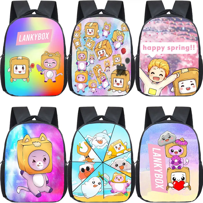 

Cute Lankybox Backpacks for Boys Girls Cartoon Bookbag Children Backpack Kids Kindergarten Bags Mochila Back to School Knapsack
