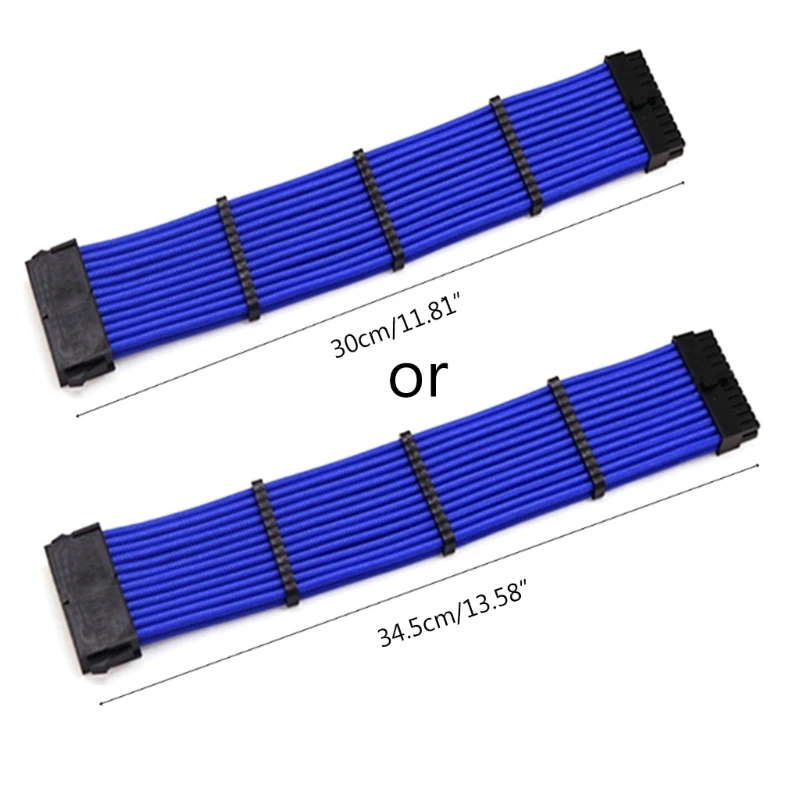 

Sleeved Cable 18AWG Sleeved PSU PC Extension Power Cord Cable CPU PCIE AT X
