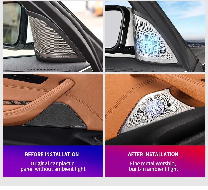 

LED Cover For BMW G30 New 5 Series Door Midrange Luminous Covers Tweeter Lossless Sound Quality HiFi Music Stereo Speakers Horn