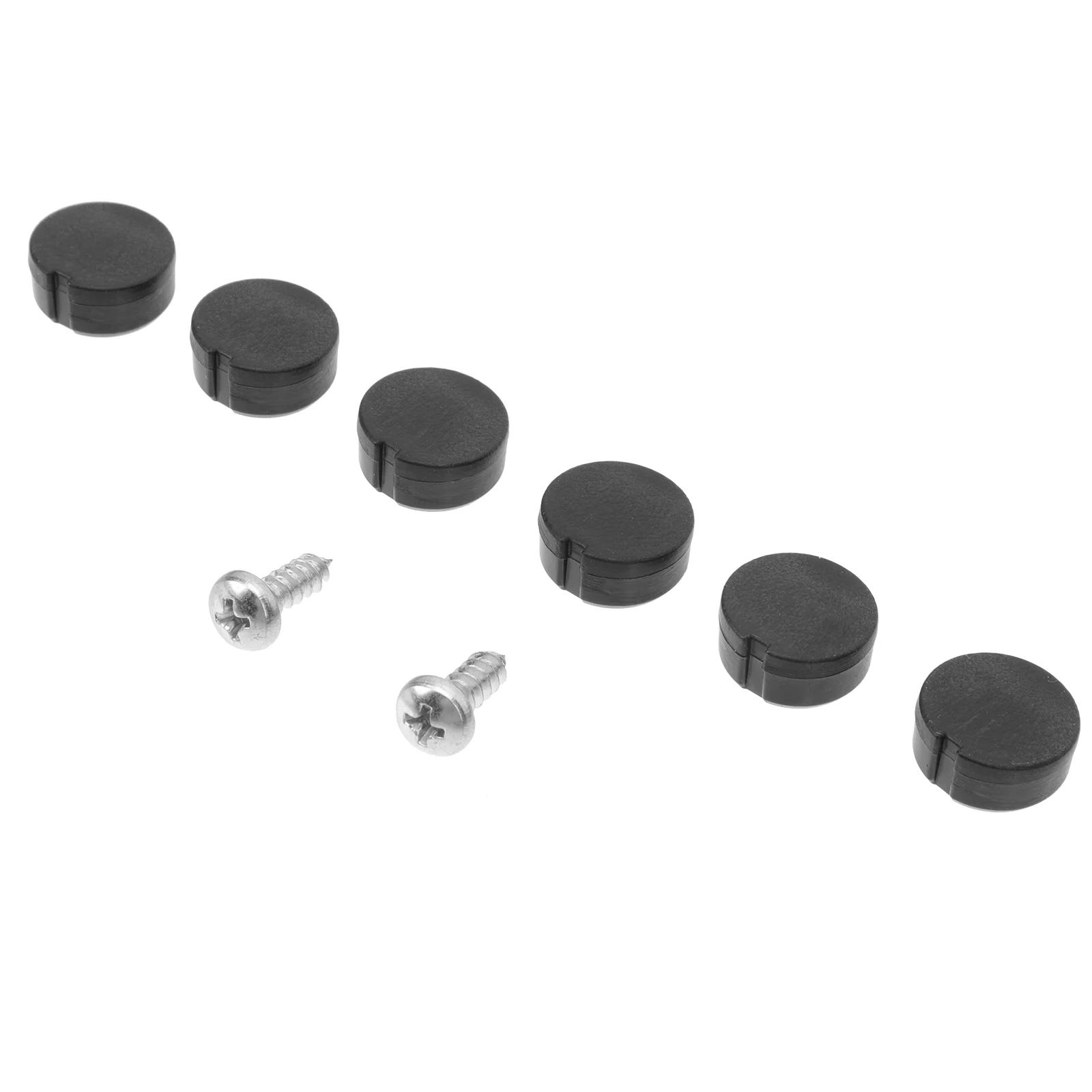 

6pcs Threshold Caps Cover Replacement Dust Caps Automobile Accessory Parts