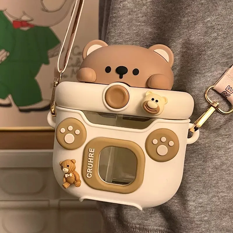 

Children'S Water Cup Cute Fall-Resistant Straw Cup Special Water Bottle For Kindergarten School Resistant Portable Cup Children