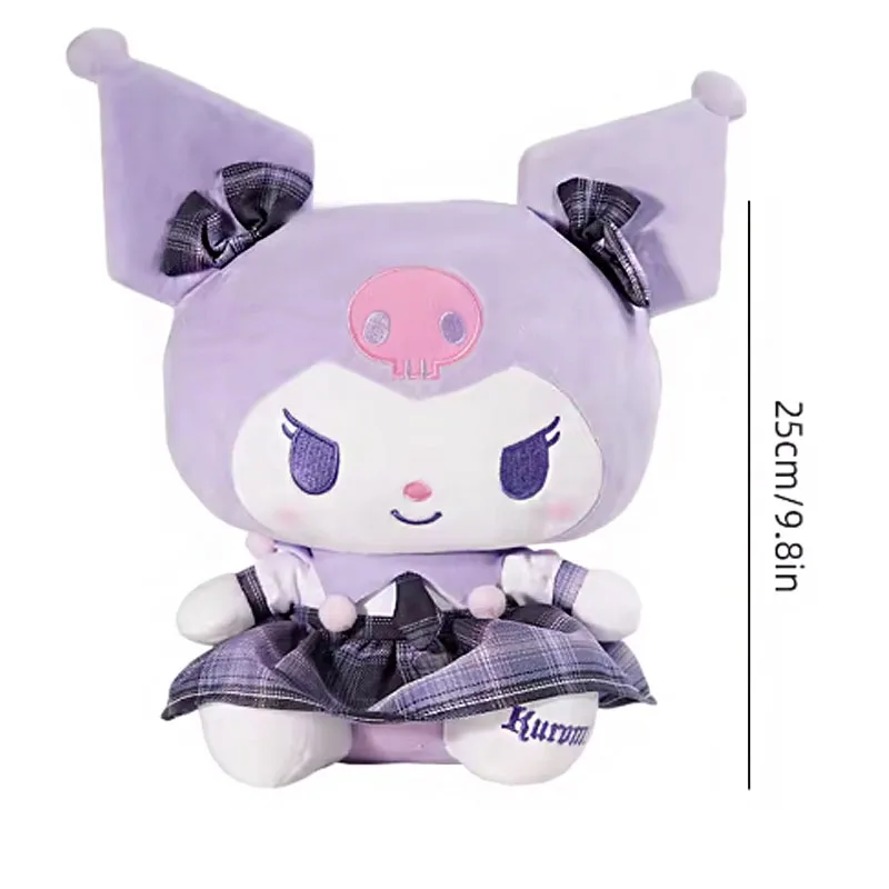 Фото Оригинальная плюшевая игрушка Aoger Sanrio Kuromi Melody, милая мультяшная кукла Кавай, мягкая плюшевая подушка, подарок на день рождения для детей №4