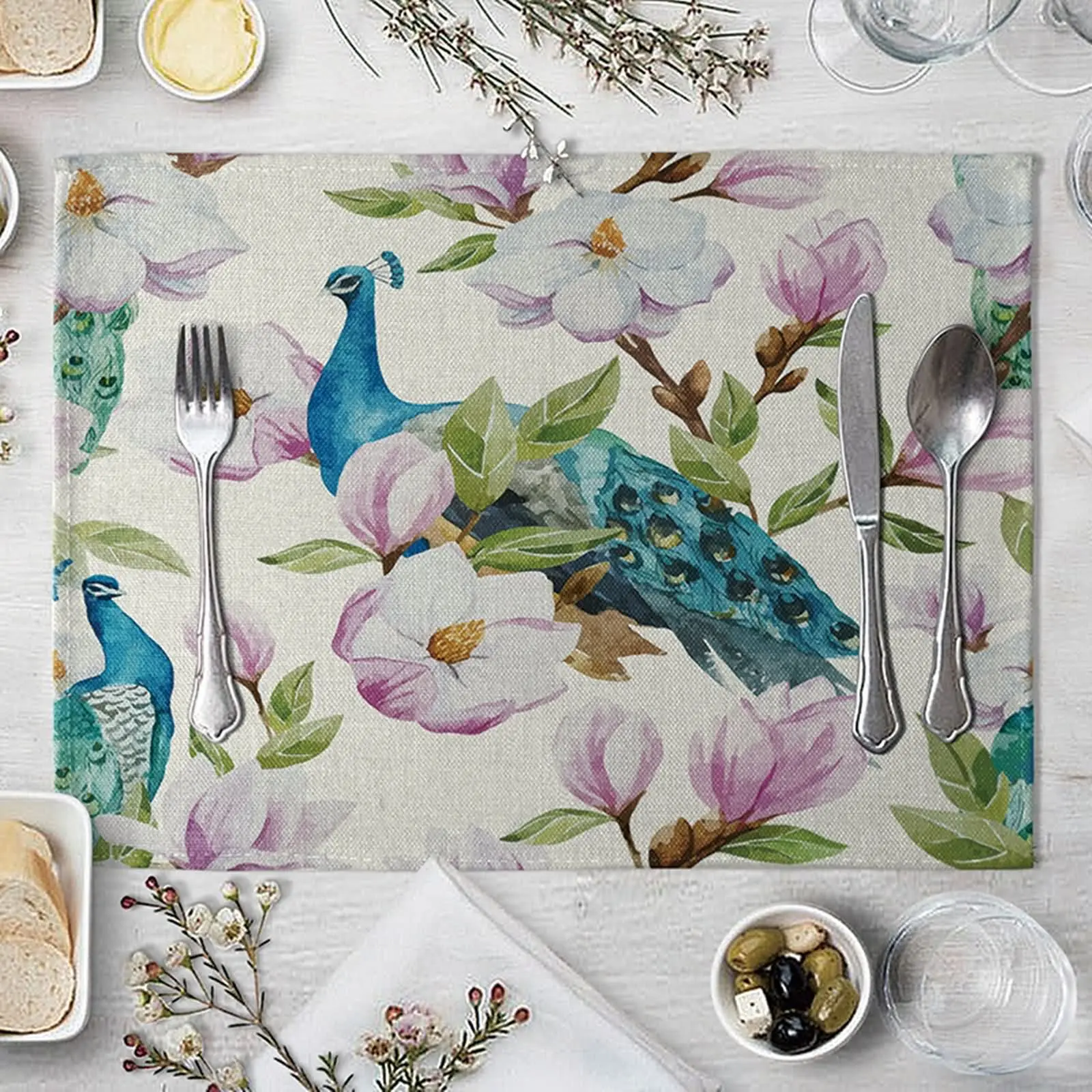 

Набор салфеток для стола, зеленые и розовые декоративные коврики в форме звезд, хлопково-льняные коврики для стола