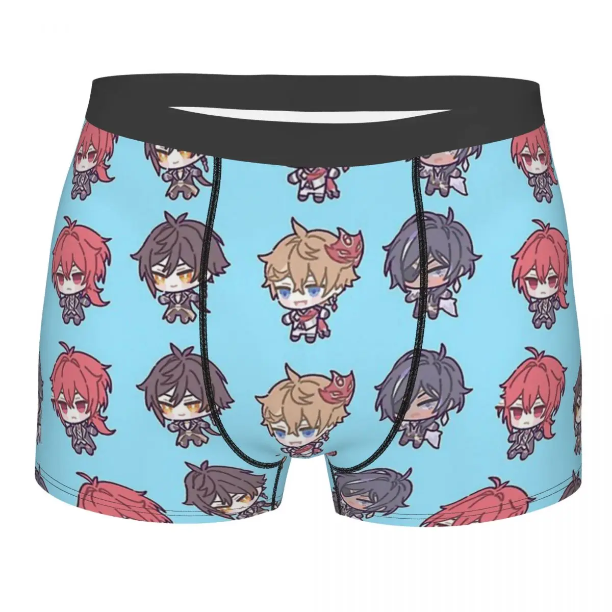 

Трусы Genshin Impact Chibi Gang, дышащие трусы, мужское нижнее белье, удобные шорты, боксеры, трусы