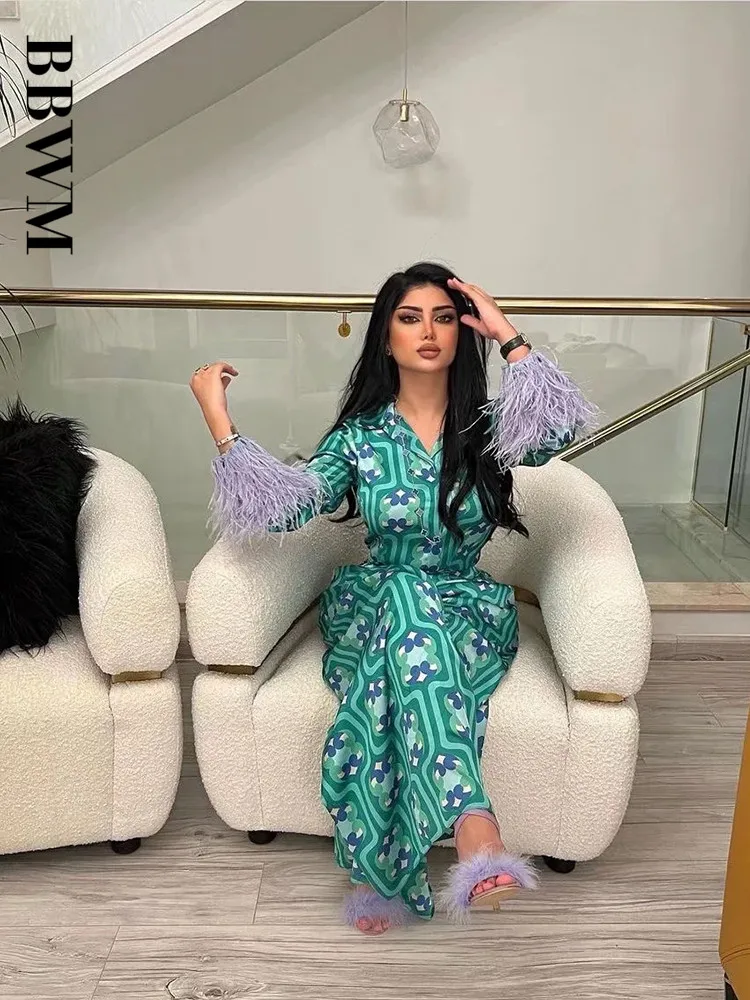 Женский комплект из 2 предметов Клетчатая блузка и прямые брюки повседневная