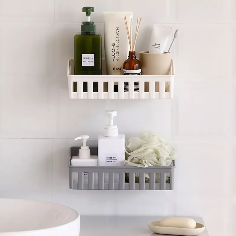 

3 Color Bathroom Shelf Bathroom Adhesive Storage Rack Kitchen Home Decoration Corner Shower Shelf Rack Storage Rack Accessories