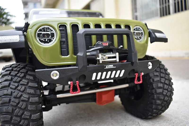 Осевой 1/6 Scx6 Jlu Wrang Ler 4wd-axi05000t1 передний бампер из алюминиевого сплава +