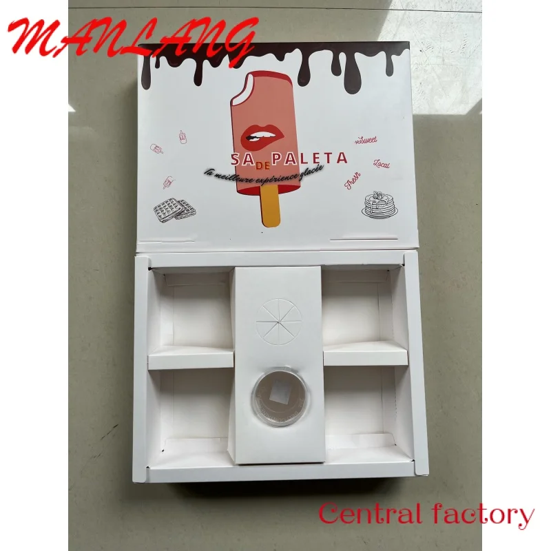 Экологически чистые черные зернистые коробки из крафт-бумаги для шоколадных