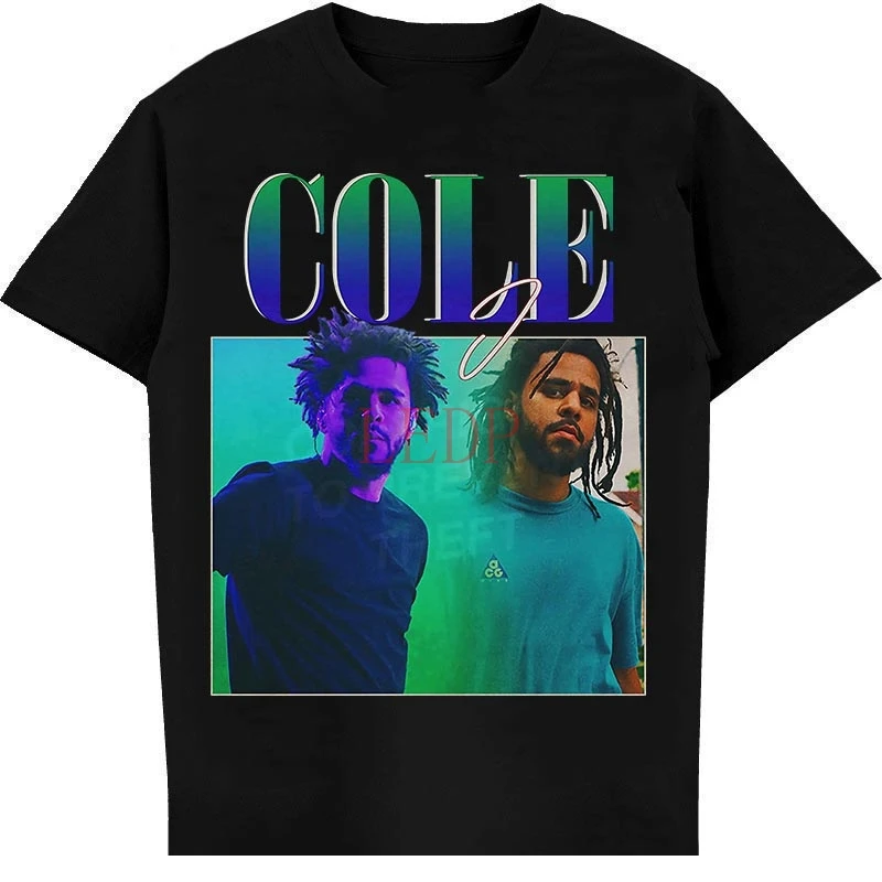 

Винтажная черная футболка J Cole 90s для мужчин и женщин
