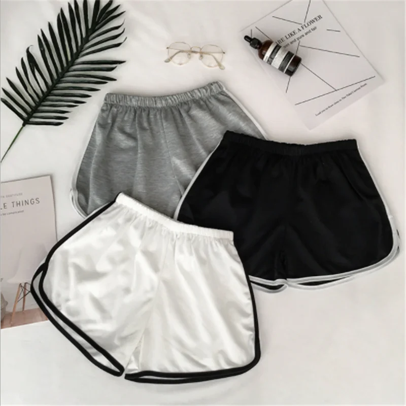 

Striped Solid Sports Shorts Women Fashion Simple Loose Shorts Woman Daily Casual Slimming Shortss Ladies High Waist Summer 2022