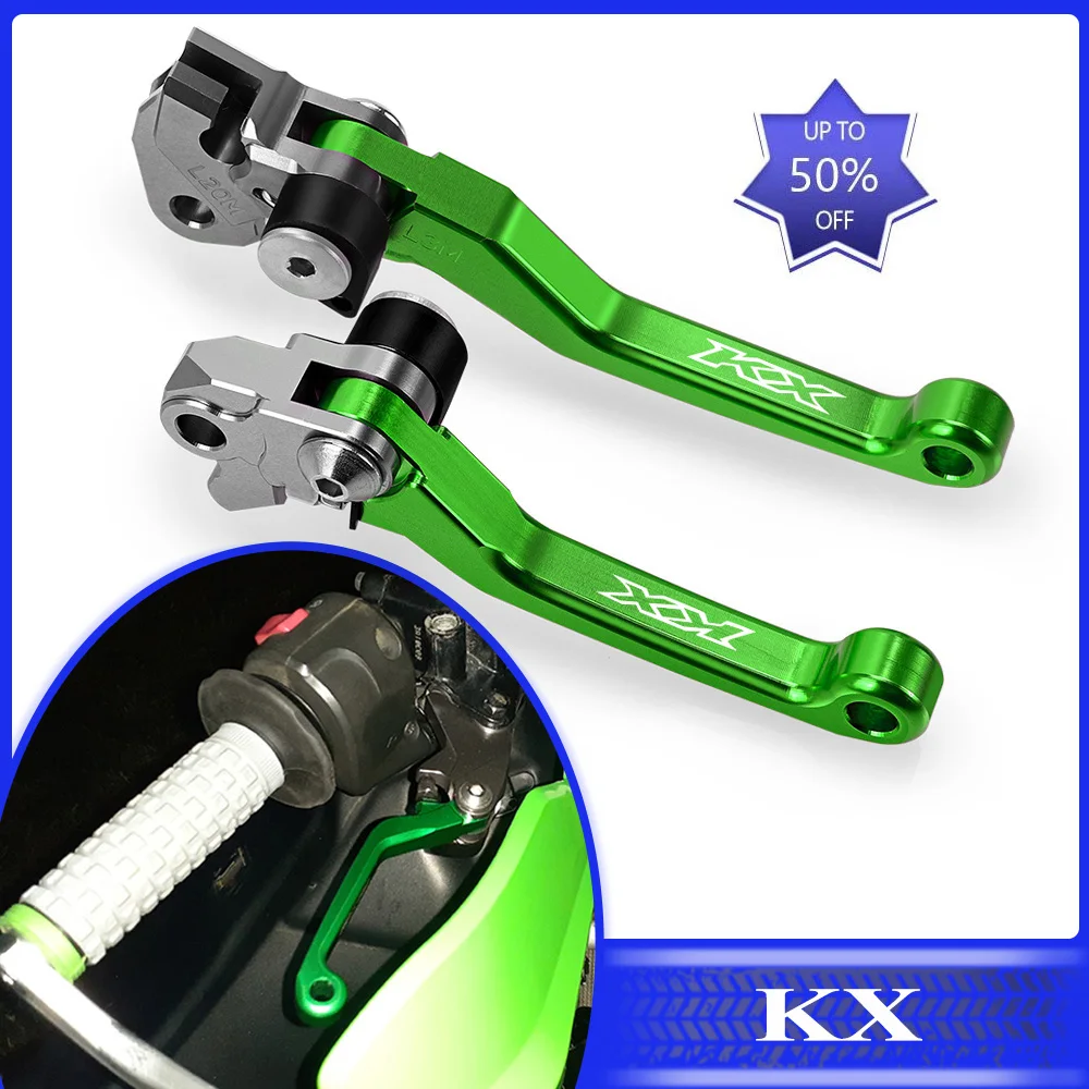 

For Kawasaki KX65 KX80 KX85 KX125 KX250 KX250F KX 65 80 85 125 250 F 250F Motocross Dirt Bike Pivot Foldable Brake Clutch Levers