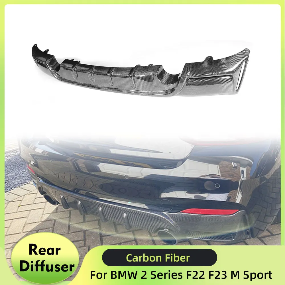 Задний бампер из углеродного волокна диффузор спойлер для BMW 2 серии F22 F23 M Tech Sport