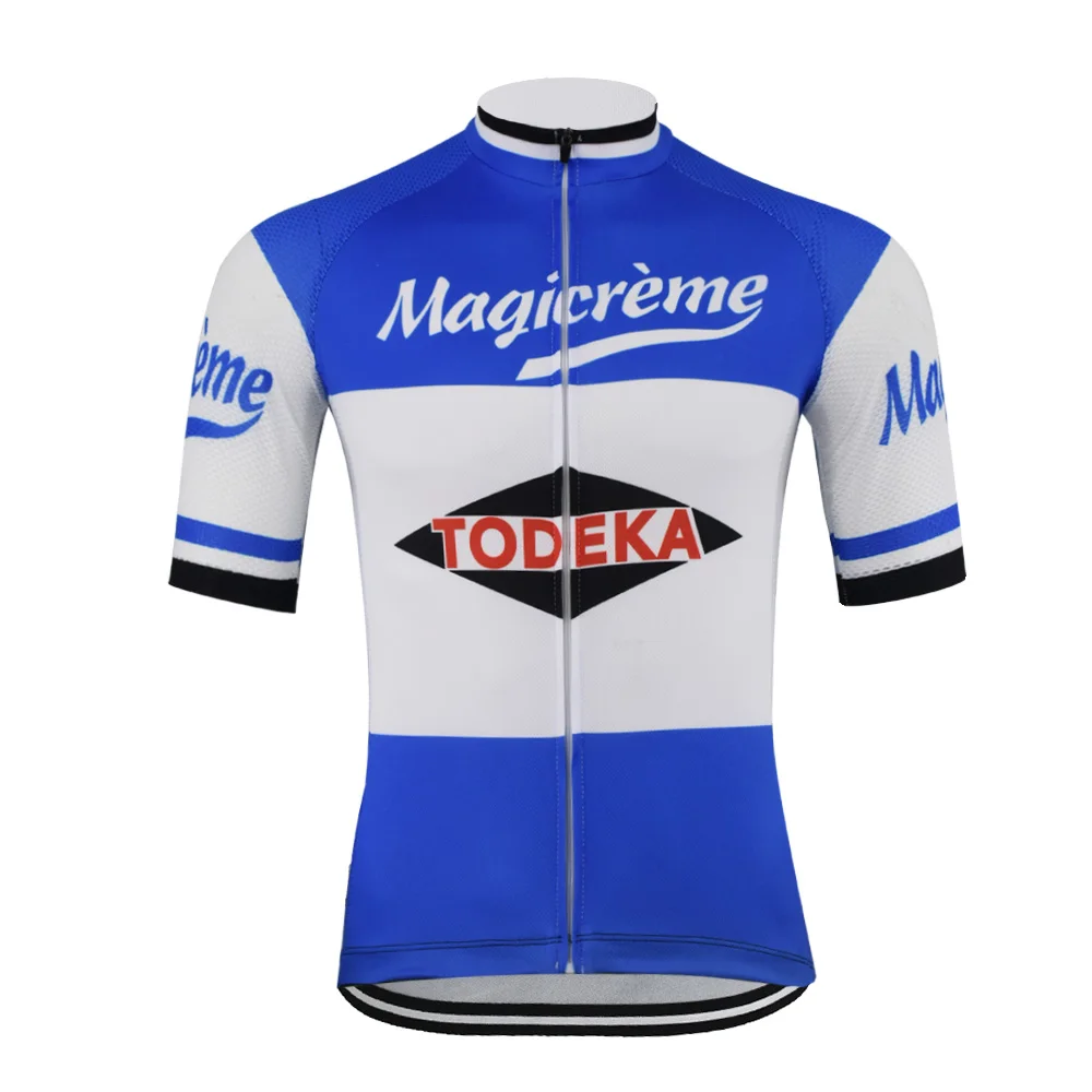 Magicreme-Cycling Jersey для мужчин одежда с короткими рукавами велосипедная французская