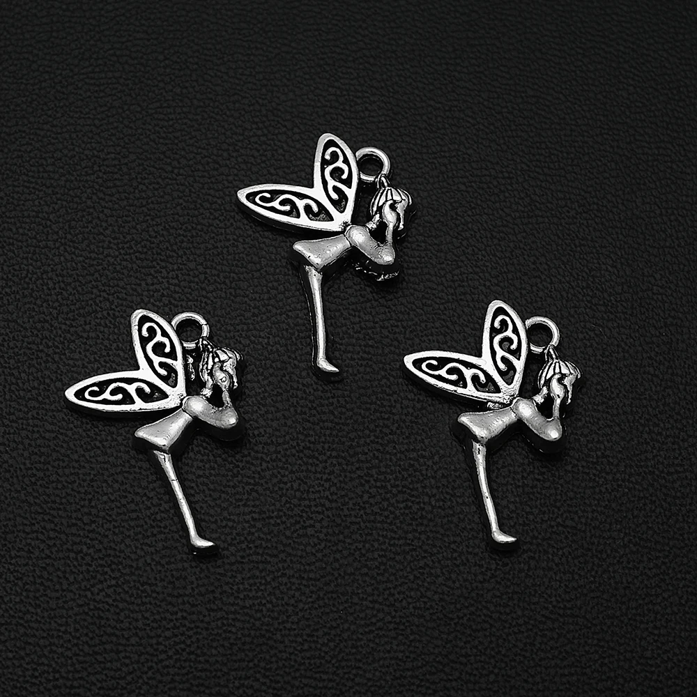 10 шт./партия, подвески в виде ангела-хранителя, 16 х23 мм