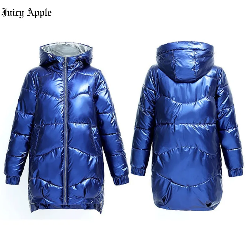 Women's Winter Jackets 2023 Parkas Glossy Solid Jacket Hooded Parka Warm Female Cotton Padded Jacket Casual Streetwear Outwear