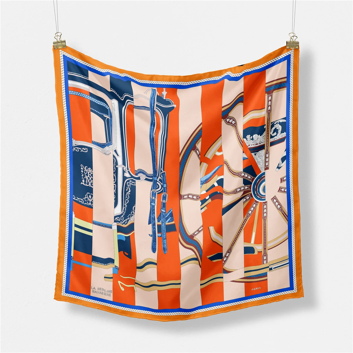 

Дизайнерский шелковый шарф на колесиках 53 см, 2022, брендовый квадратный шарф, Женская Роскошная бандана, женский шейный платок
