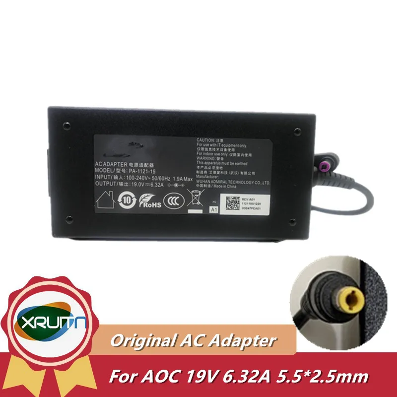 Оригинальное зарядное устройство переменного тока 19 В 6 32 А 5 5*2 мм PA-1121-19 120 Вт для