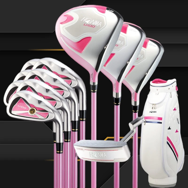 

New Women' s HONMA U100 Golf Clubs Complete Set With Drivers + Fairway Woods+Putters +Bags For Junior