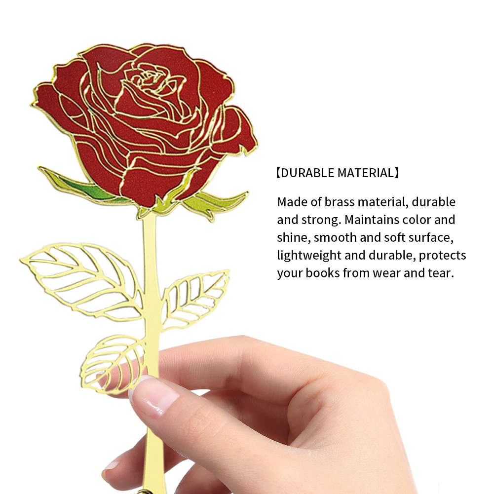 

3pcs/set Classical Stationery Women Men With Chain Girls Kids Readers Flower Pendant Metal Bookmark Practical Friends Gift