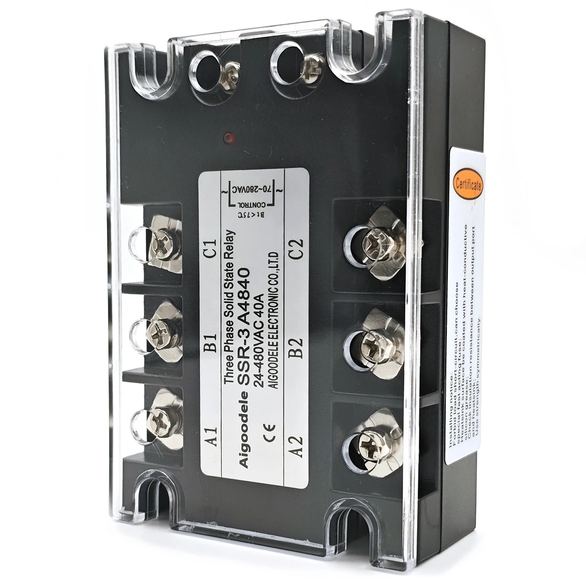 Трехфазное твердотельное реле SSR-3 25 40 60 80 100 120 150 200 70-280VAC управление 24-В