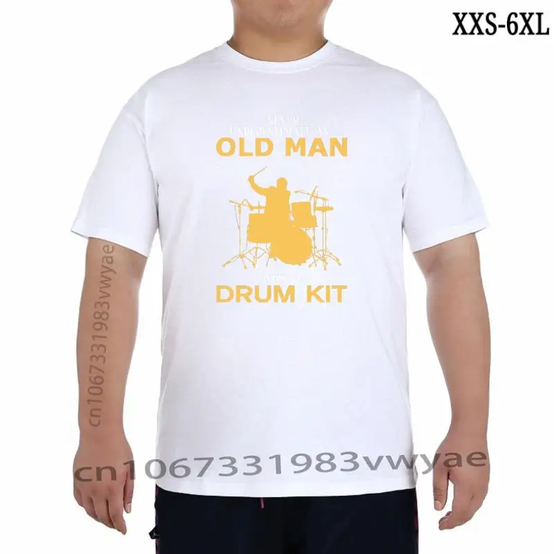 

New Never Underestimate An Old Man With A Drum Kit Tshirt size men t shirt XXS-6XL