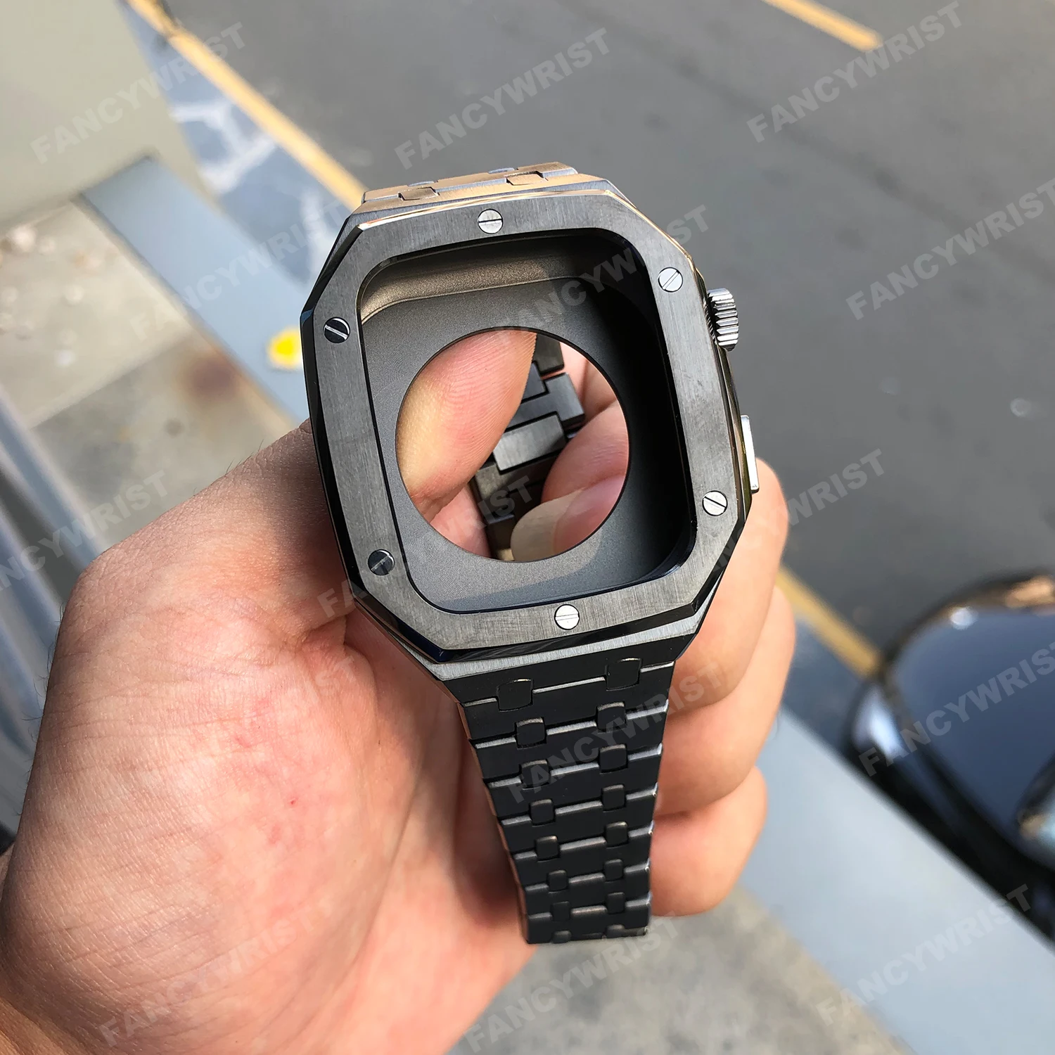 Luxury Modification Kit for Apple Watch 8 7 Case Strap 45mm 44mm Metal Bezel Frame Mod for iwatch Series 6 5 4 3 SE Accessories