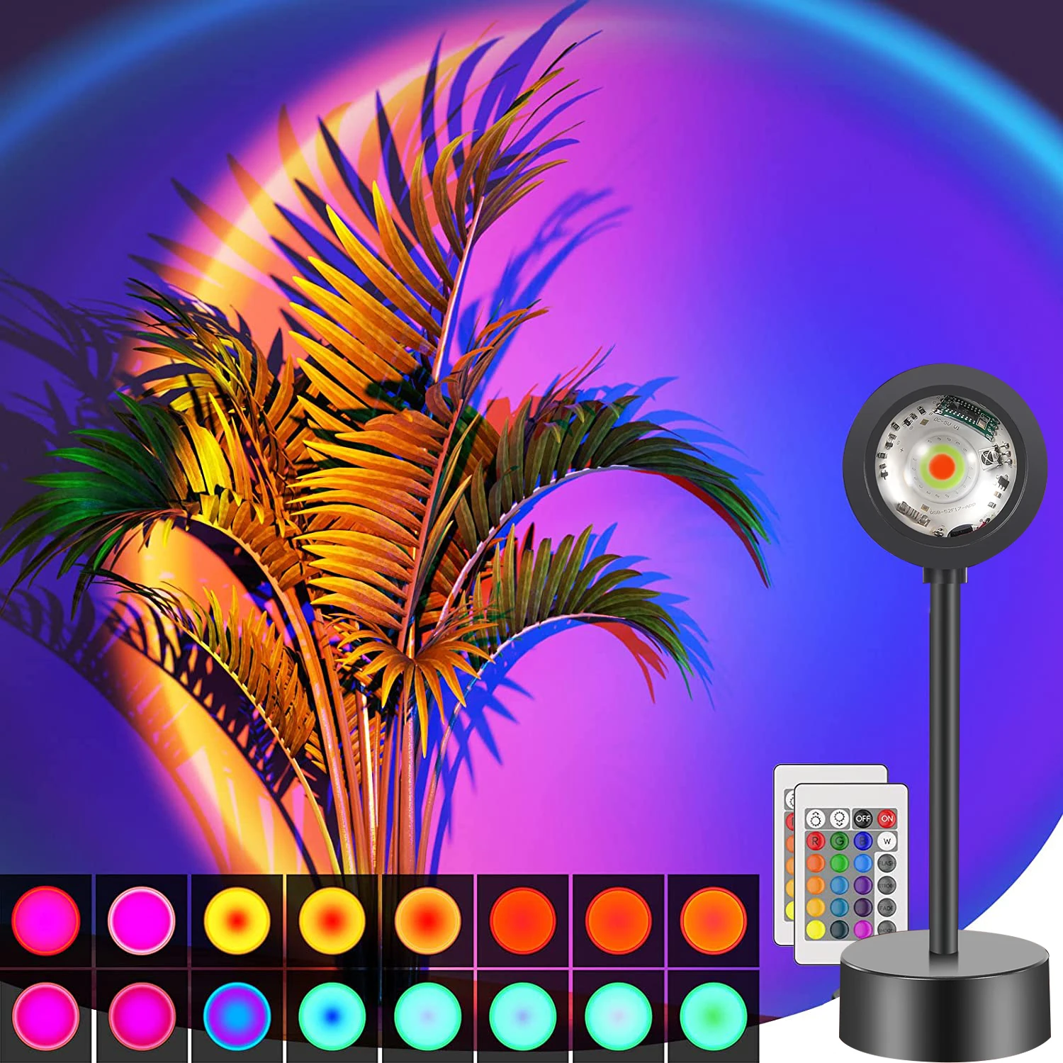 

M-TAIKA Led Sunset Lamp Bluetooth Sunset Projection Lamp APP Remote Night Lamp Led Lights For Bedroom Decoration Background