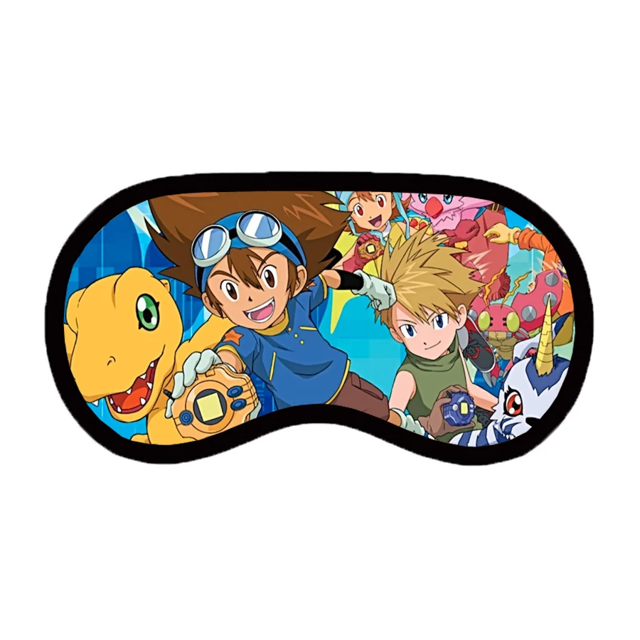 

Повязка на глаза в стиле аниме Digimon, Повседневная дышащая для сна в стиле унисекс, патч для глаз, милая мультяшная маска для подростков