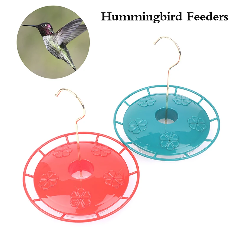 

Outdoors Hummingbird Feeders With 5 Flowers Feeding Ports Leakproof Anti-bee Bird Feeder for Garden Hanging Iron Hook Feeder