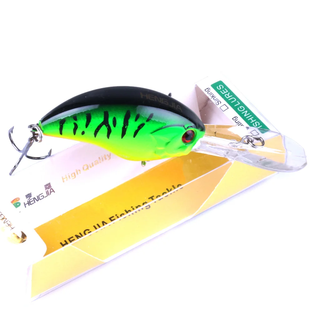 

HENGJIA 90 мм, 12 г, глубокий импульс, плавающая приманка для ловли окуня, воблеры со звуком, искусственные наживки с крючками для глубокого погруж...