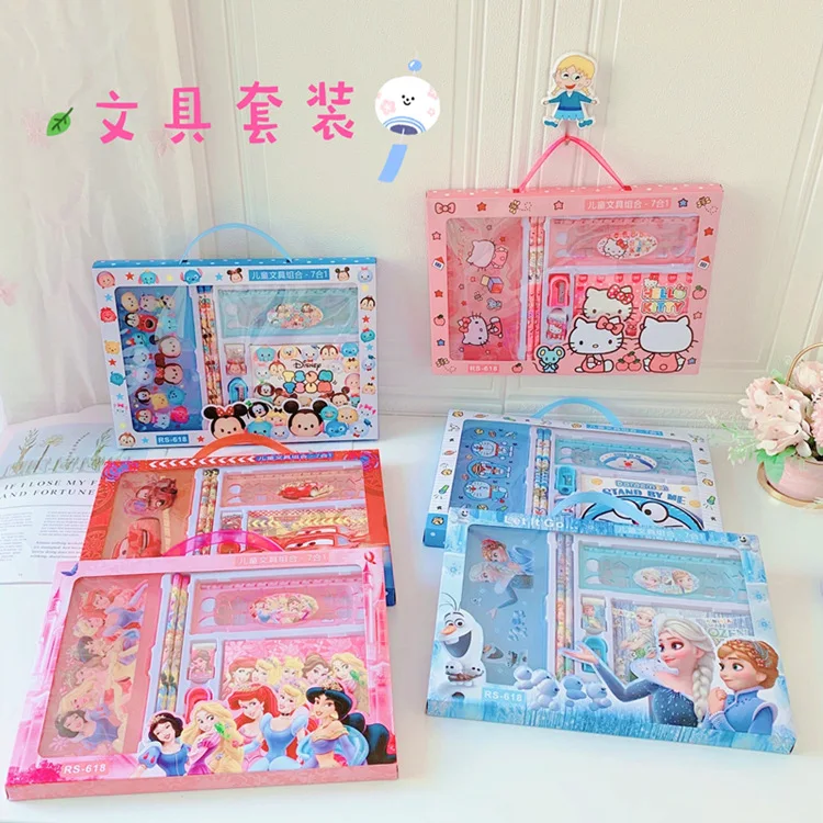 Sanrio Children's Holiday Gifts Stationery Gift Set Portable Gift Bag Kindergarten Graduation Gift Gift for School Opens