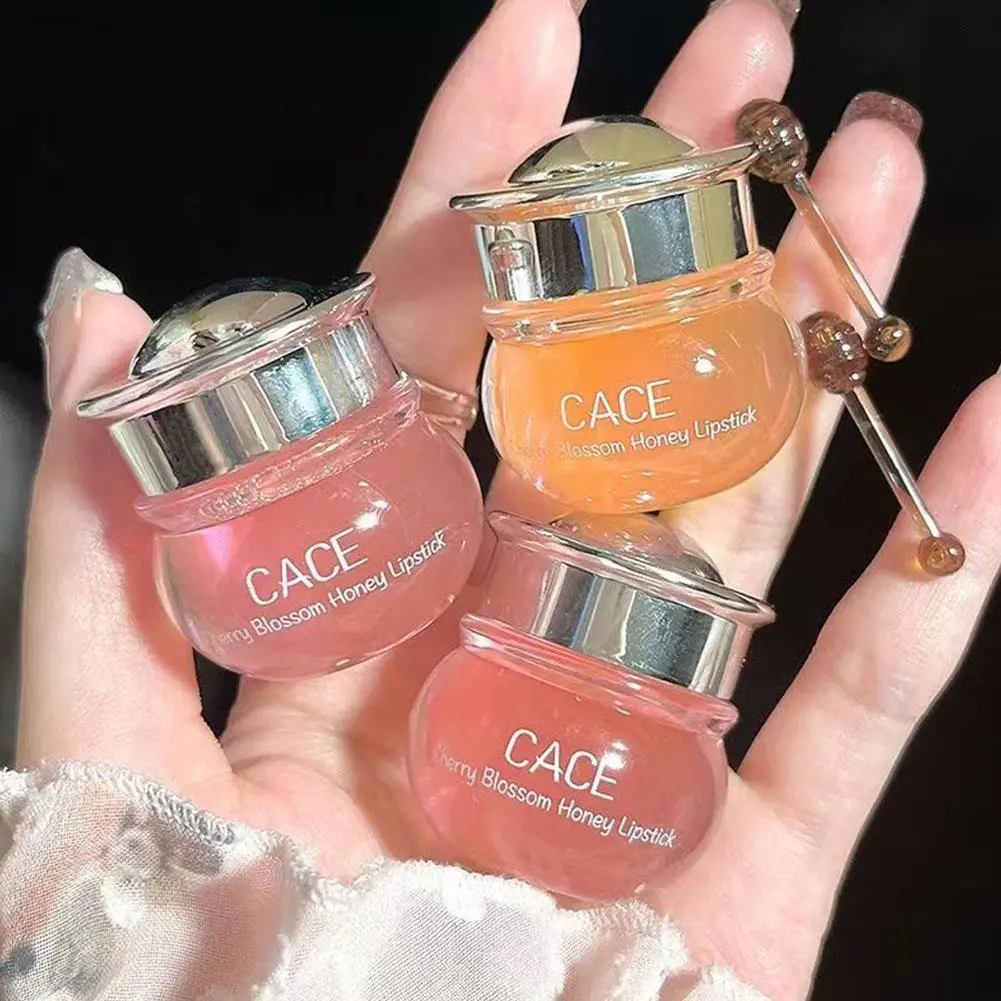 Розовая медовый Увлажняющий маска для губ Персиковое натуральное масло